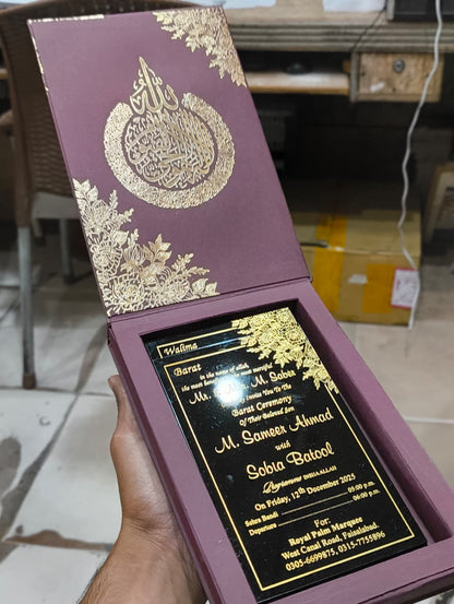 Burgandy Touch With Black Acrylic