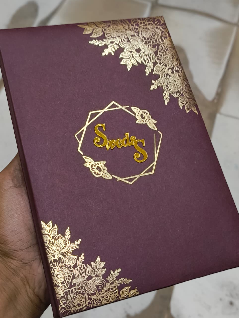 Burgandy Touch With Black Acrylic