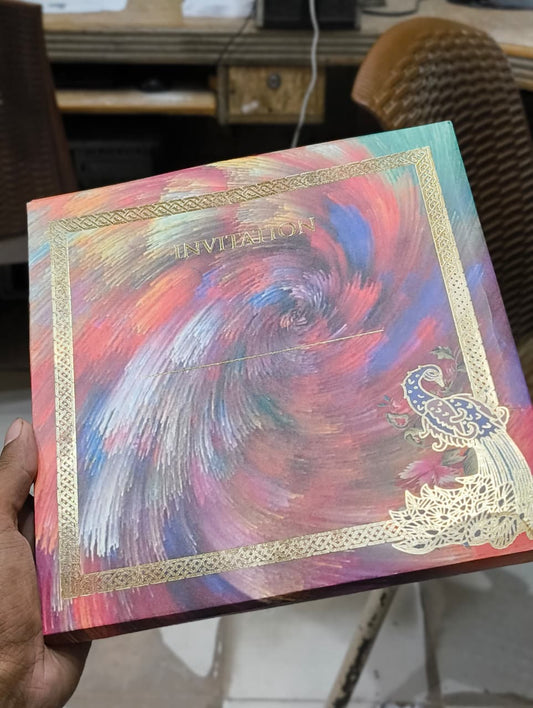 Colourful Empression Wedding Card